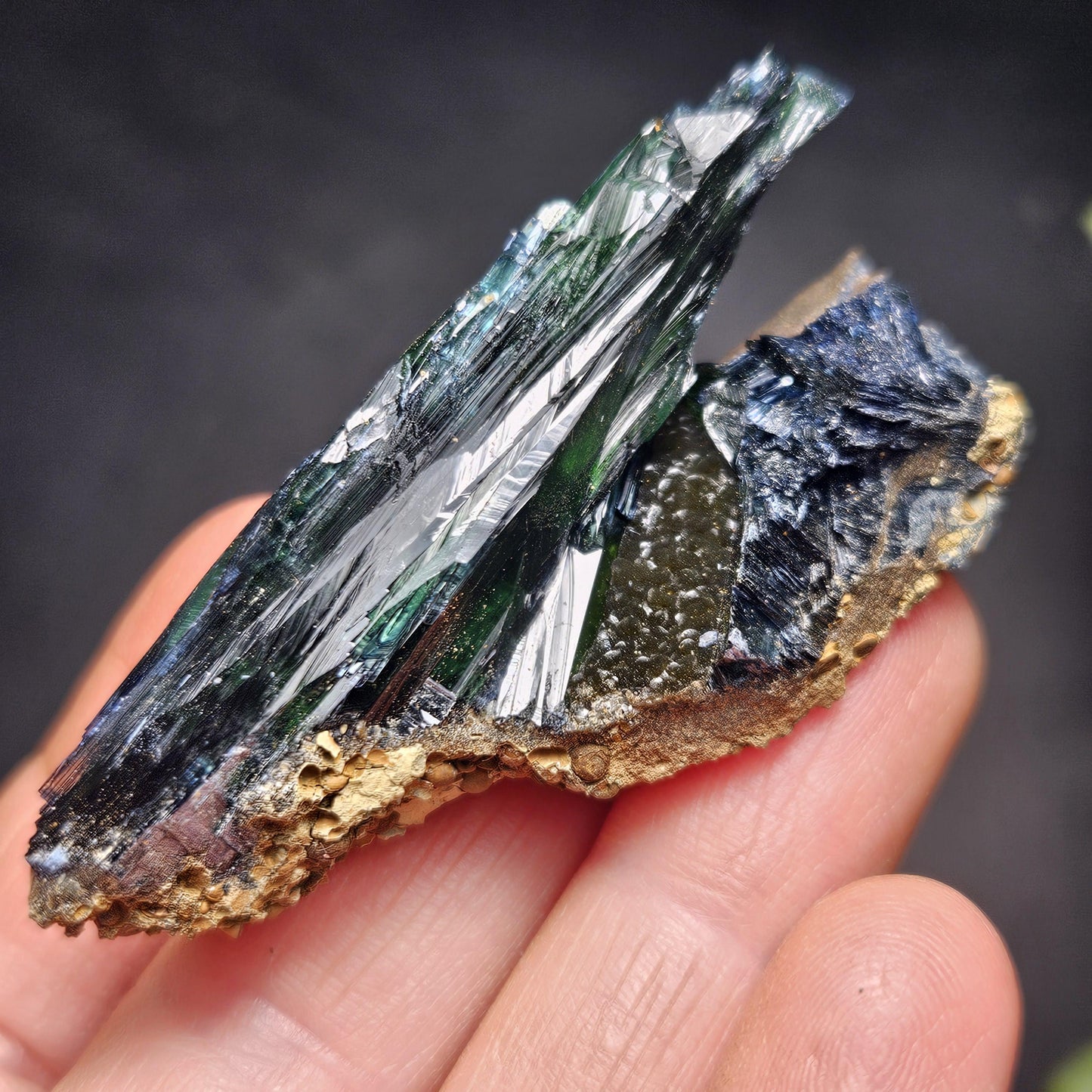 Vivianite Crystal Specimen 25.78g, Terminated Vivianite Crystal, Raw Blue