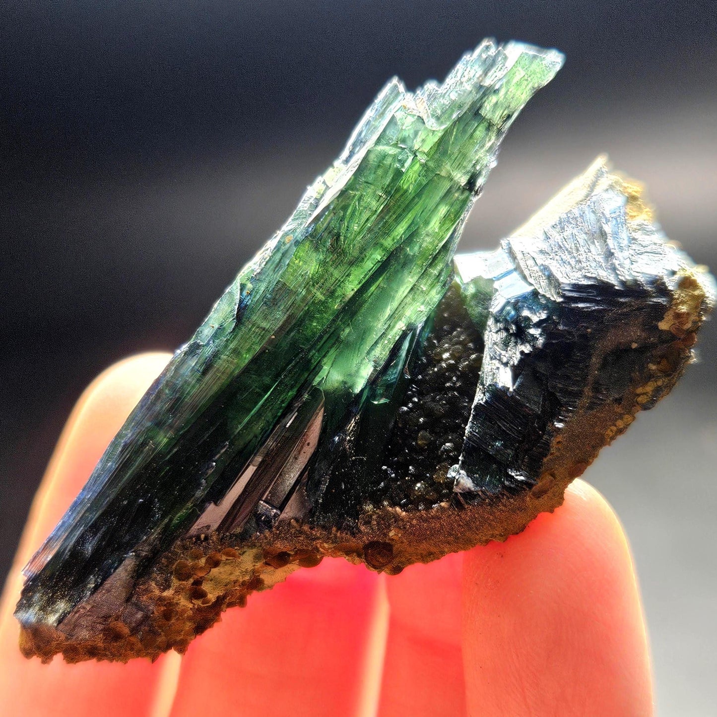Vivianite Crystal Specimen 25.78g, Terminated Vivianite Crystal, Raw Blue