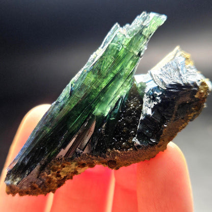 Vivianite Crystal Specimen 25.78g, Terminated Vivianite Crystal, Raw Blue