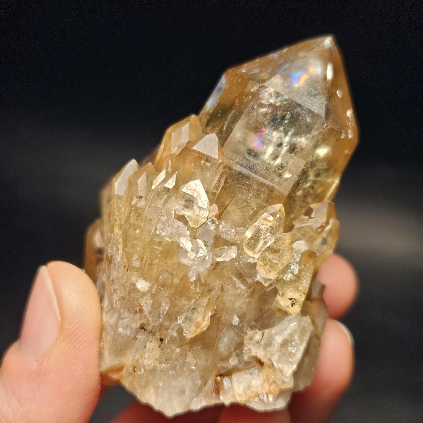 Kundalini Congo Citrine Quartz Cluster 132.59g, Smoky Citrine Crystal Multi