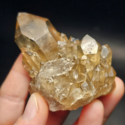 Kundalini Congo Citrine Quartz Cluster 132.59g, Smoky Citrine Crystal Multi