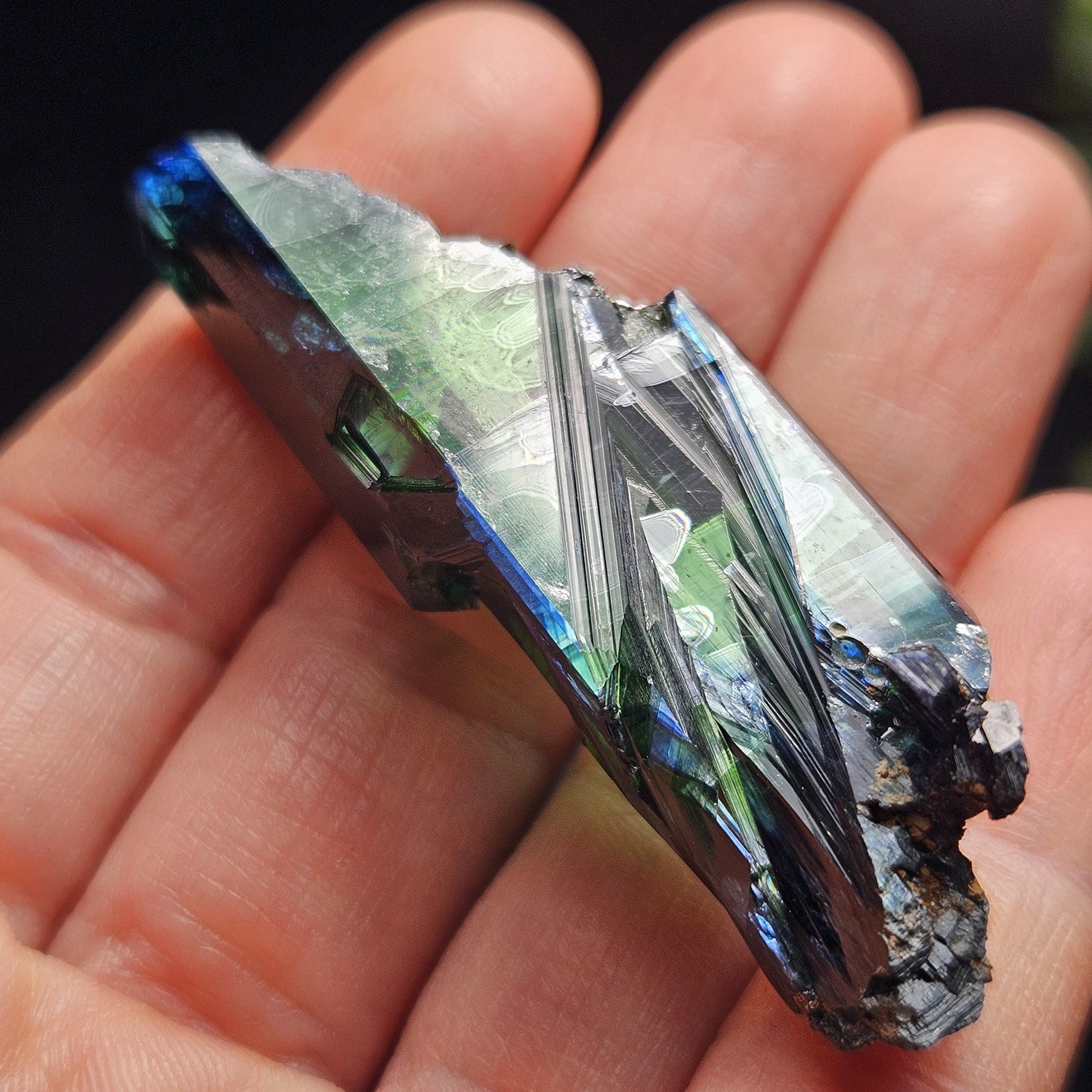 Vivianite Crystal Specimen 19.11g, Terminated Vivianite Crystal, Raw Blue