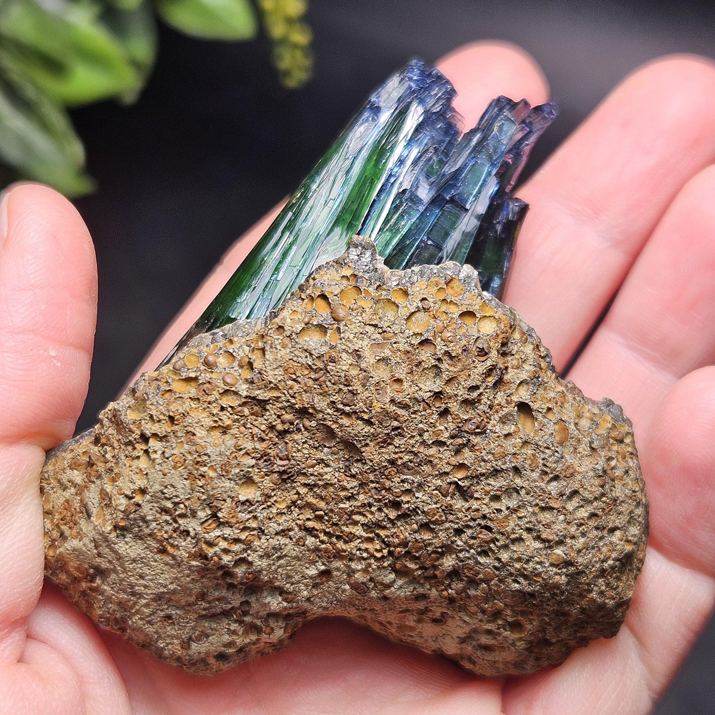 Vivianite Crystal Cluster 92.79g, Vivianite Specimen, Raw Blue