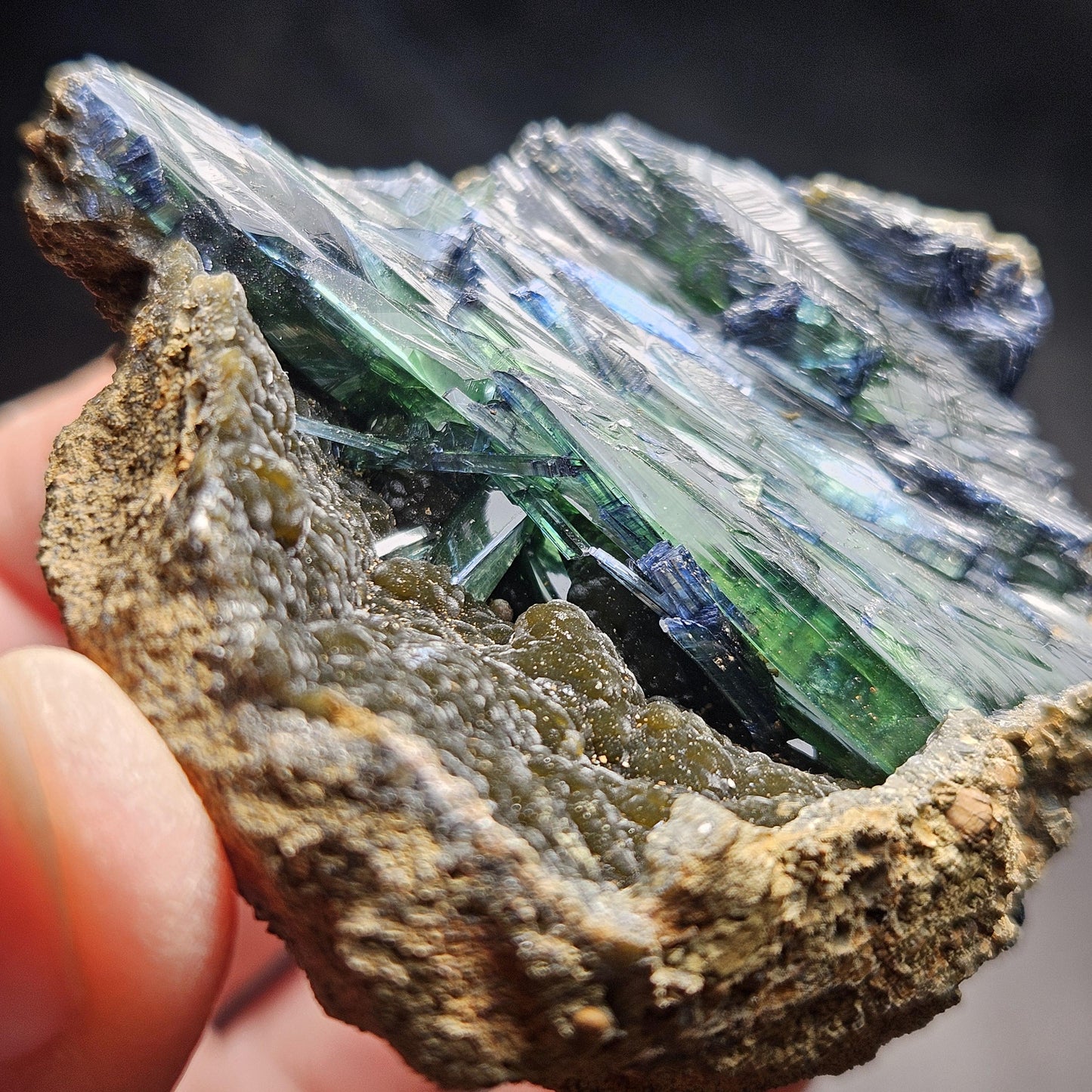 Vivianite Crystal Cluster 130.08g, Vivianite Specimen, Raw Blue