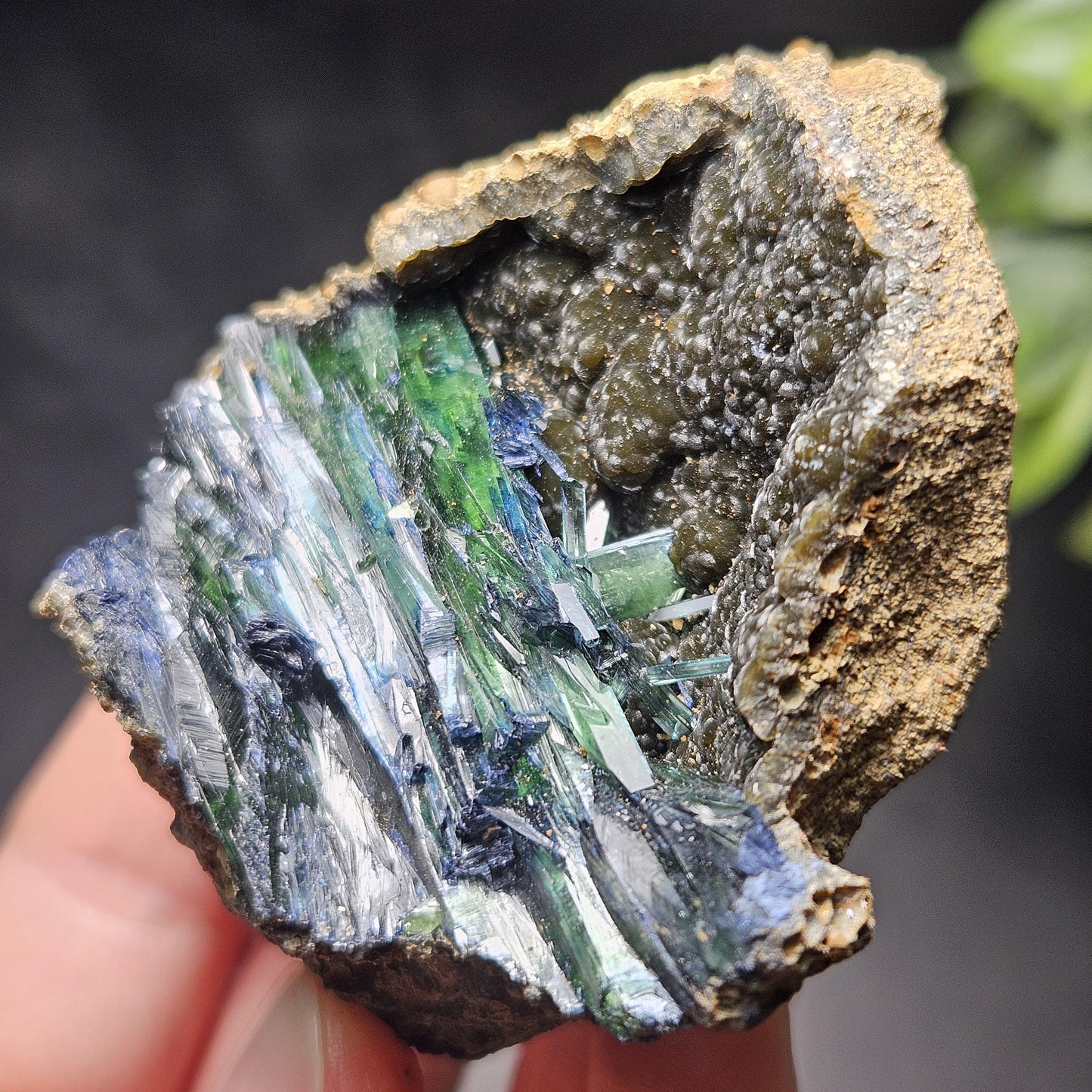 Vivianite Crystal Cluster 130.08g, Vivianite Specimen, Raw Blue