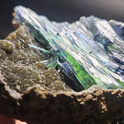 Vivianite Crystal Cluster 130.08g, Vivianite Specimen, Raw Blue