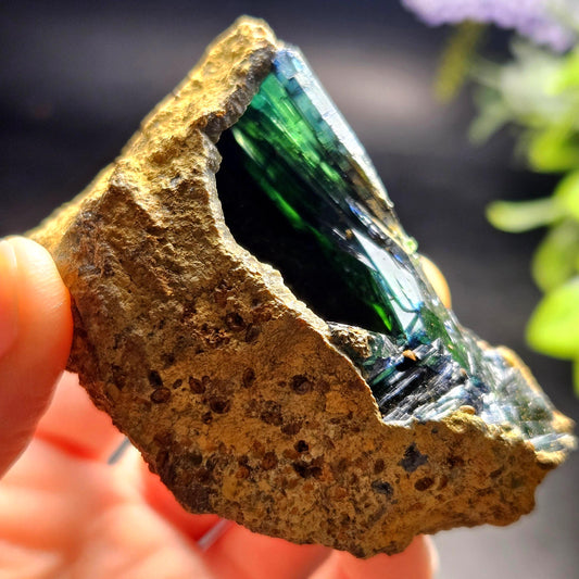 Vivianite Crystal Cluster 135.93g, Vivianite Specimen, Raw Blue