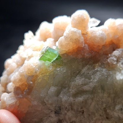 Blue Watermelon Tourmaline on Cookeite 355g, Bicolored Brazilian Tourmaline Specimen, Green Blue Pink Tourmaline Crystal