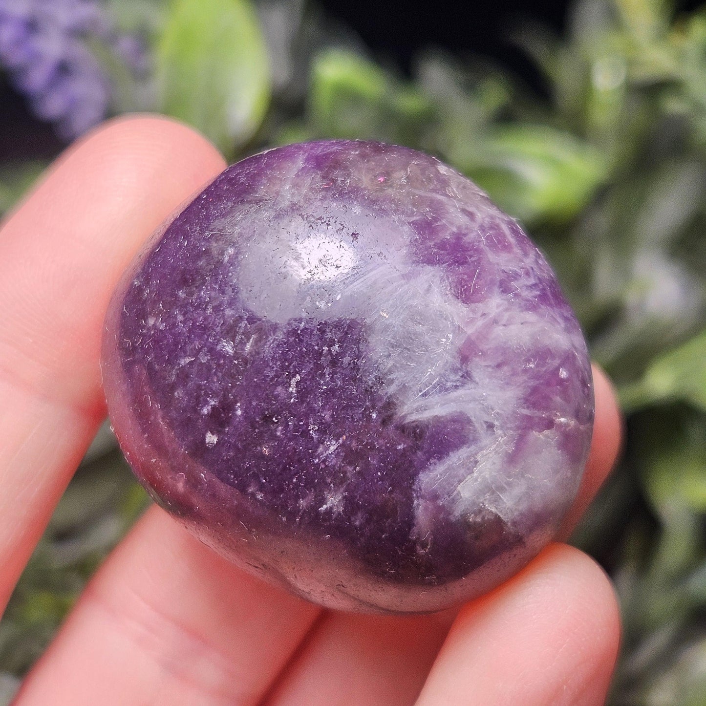 Lepidolite Palm Stone Crystal (1.25