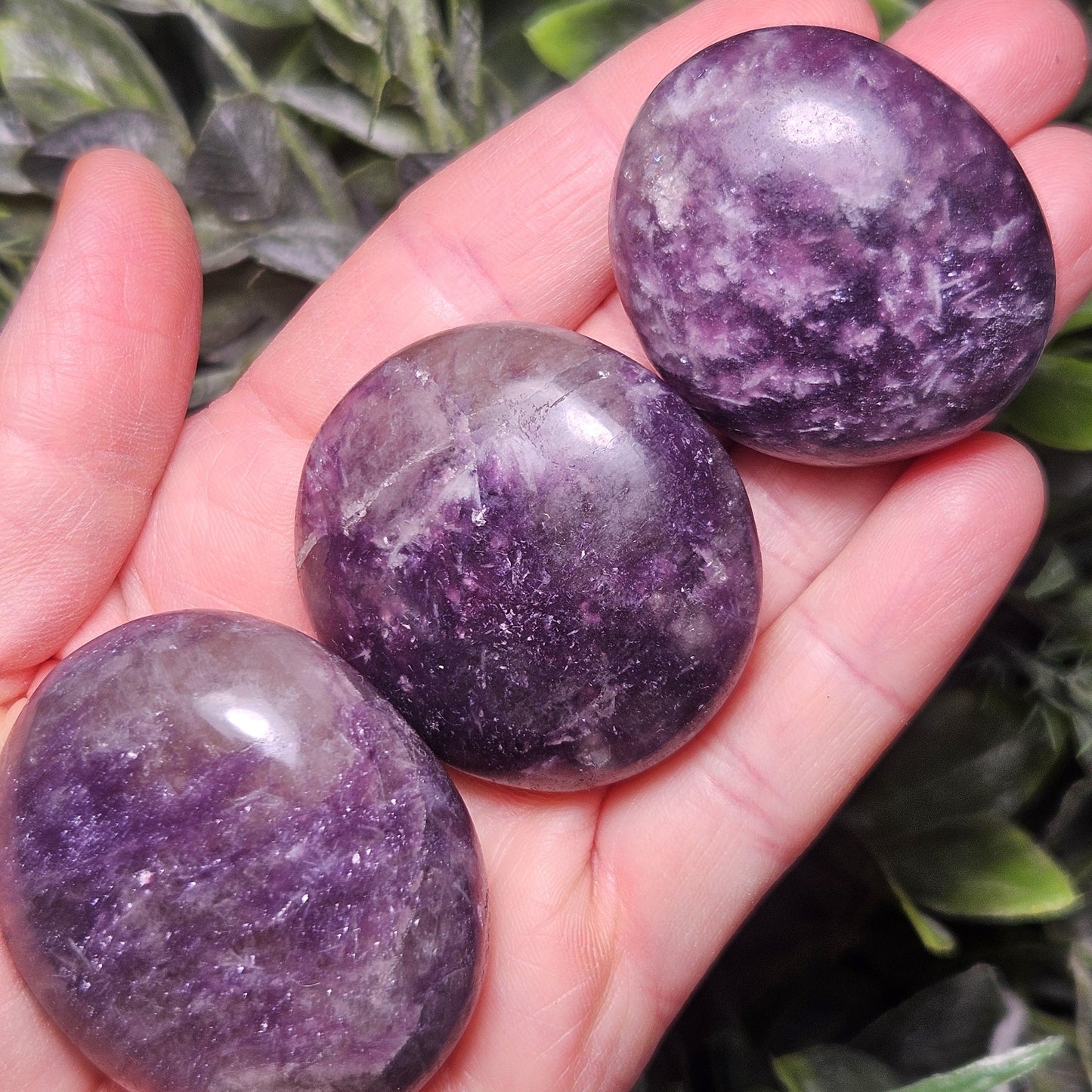 Lepidolite Palm Stone Crystal (1.25