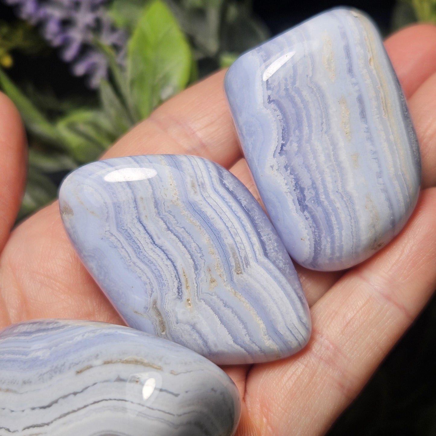 Blue Lace Agate from Namibia (1.25"