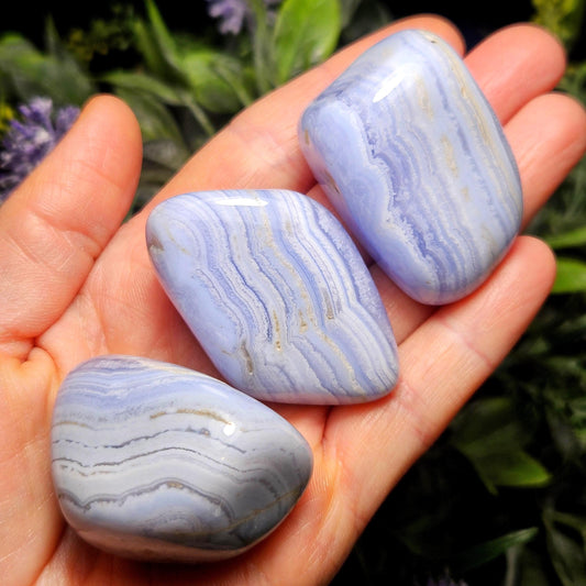 Blue Lace Agate from Namibia (1.25"