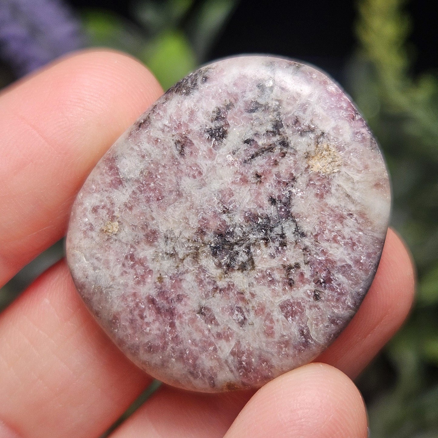 Lepidolite Polished Stone 1.25", Lepidolite Crystal Specimen