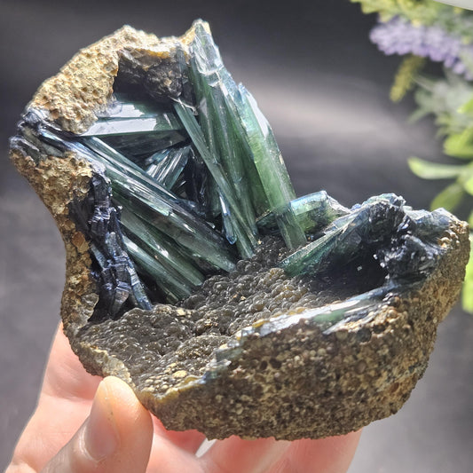 Vivianite Crystal Cluster 316g, Vivianite Specimen, Raw Blue