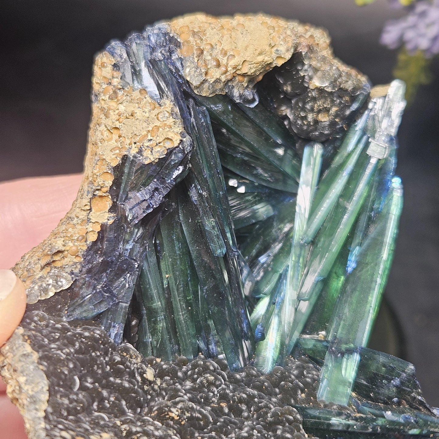 Vivianite Crystal Cluster 316g, Vivianite Specimen, Raw Blue