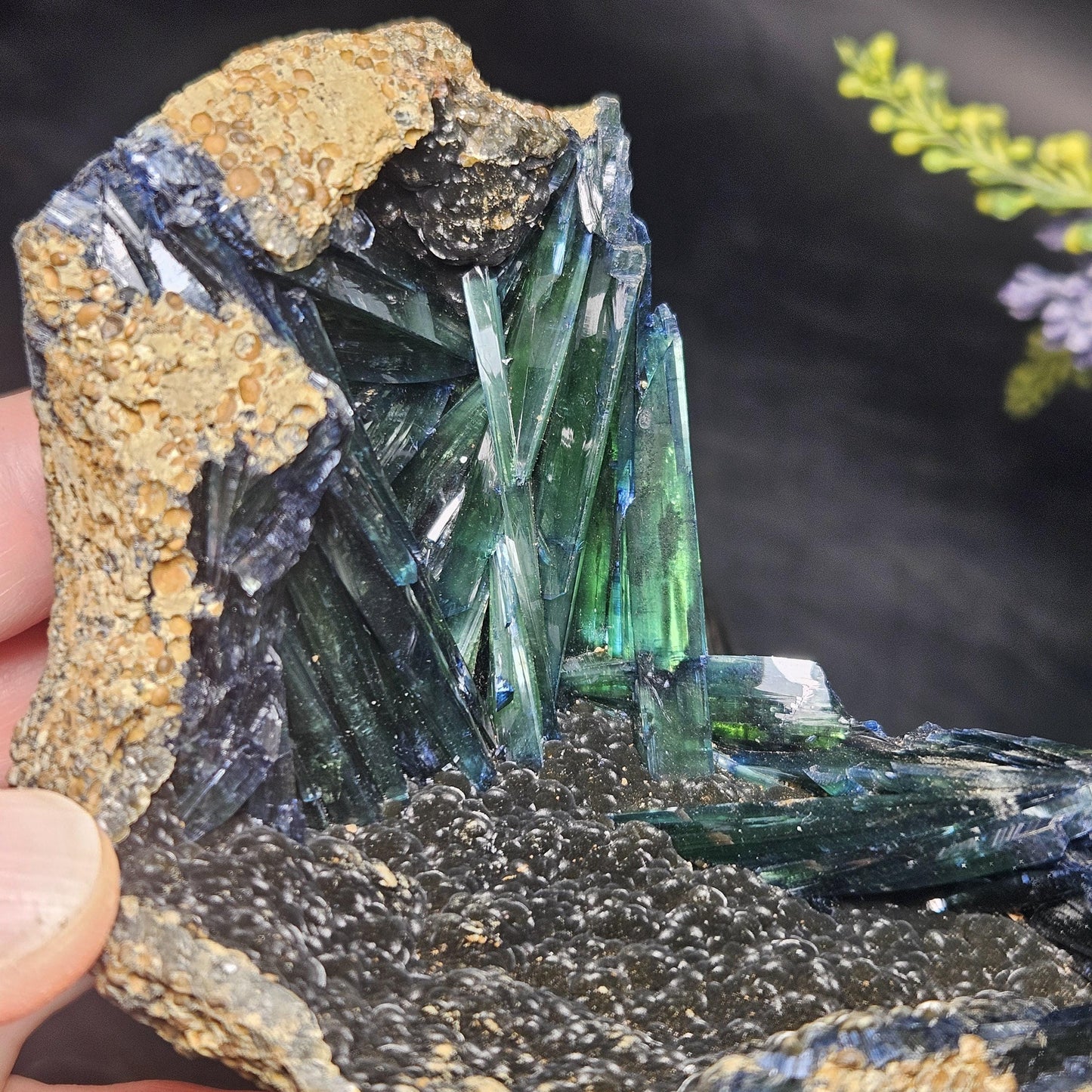 Vivianite Crystal Cluster 316g, Vivianite Specimen, Raw Blue