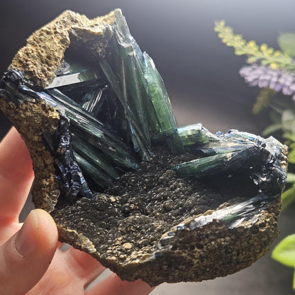 Vivianite Crystal Cluster 316g, Vivianite Specimen, Raw Blue