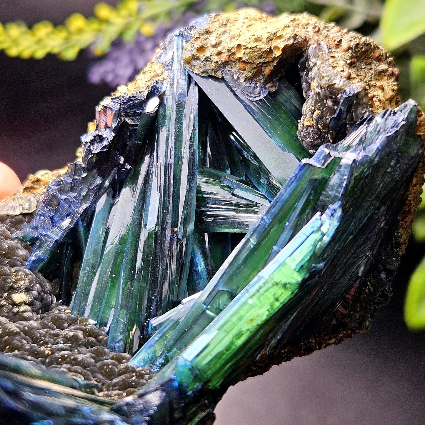 Vivianite Crystal Cluster 316g, Vivianite Specimen, Raw Blue