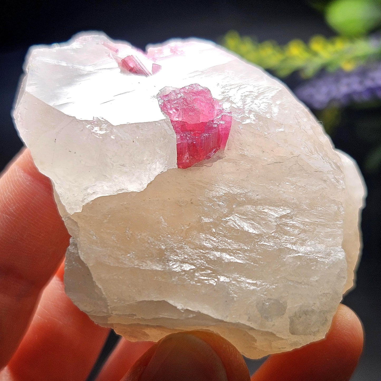 Bubblegum Pink Tourmaline in Quartz from Brazil 115.67g
