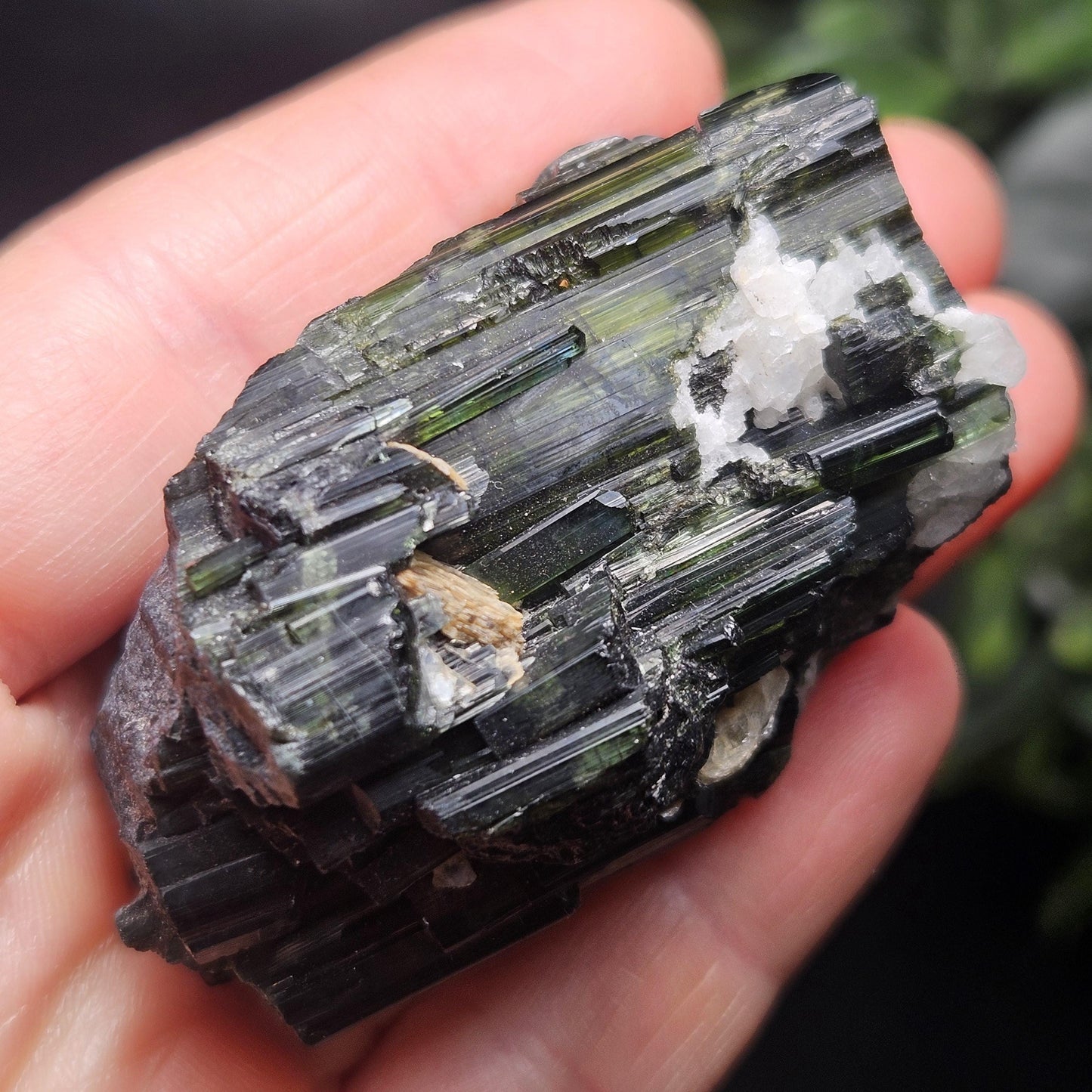 Green, Blue & Black Tourmaline Crystal 98g, Brazilian Tourmaline Specimen