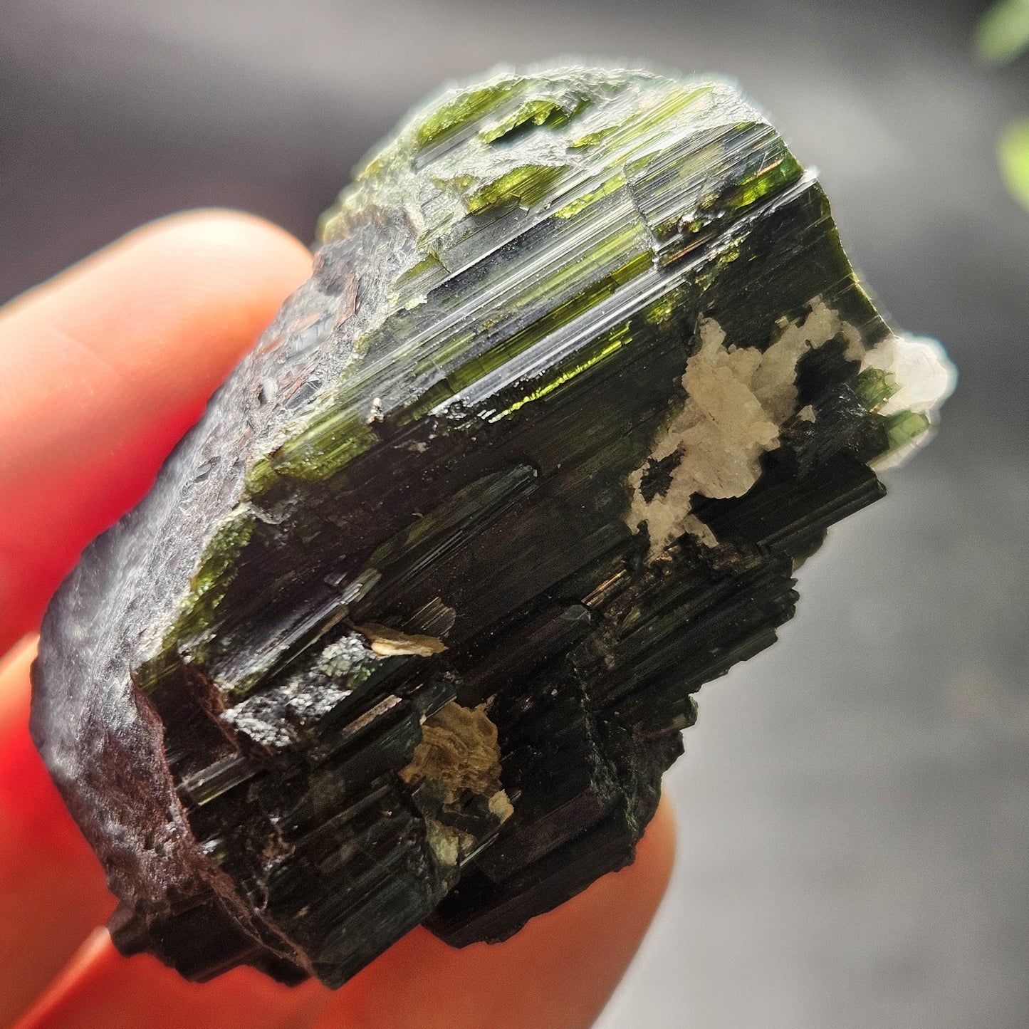 Green, Blue & Black Tourmaline Crystal 98g, Brazilian Tourmaline Specimen