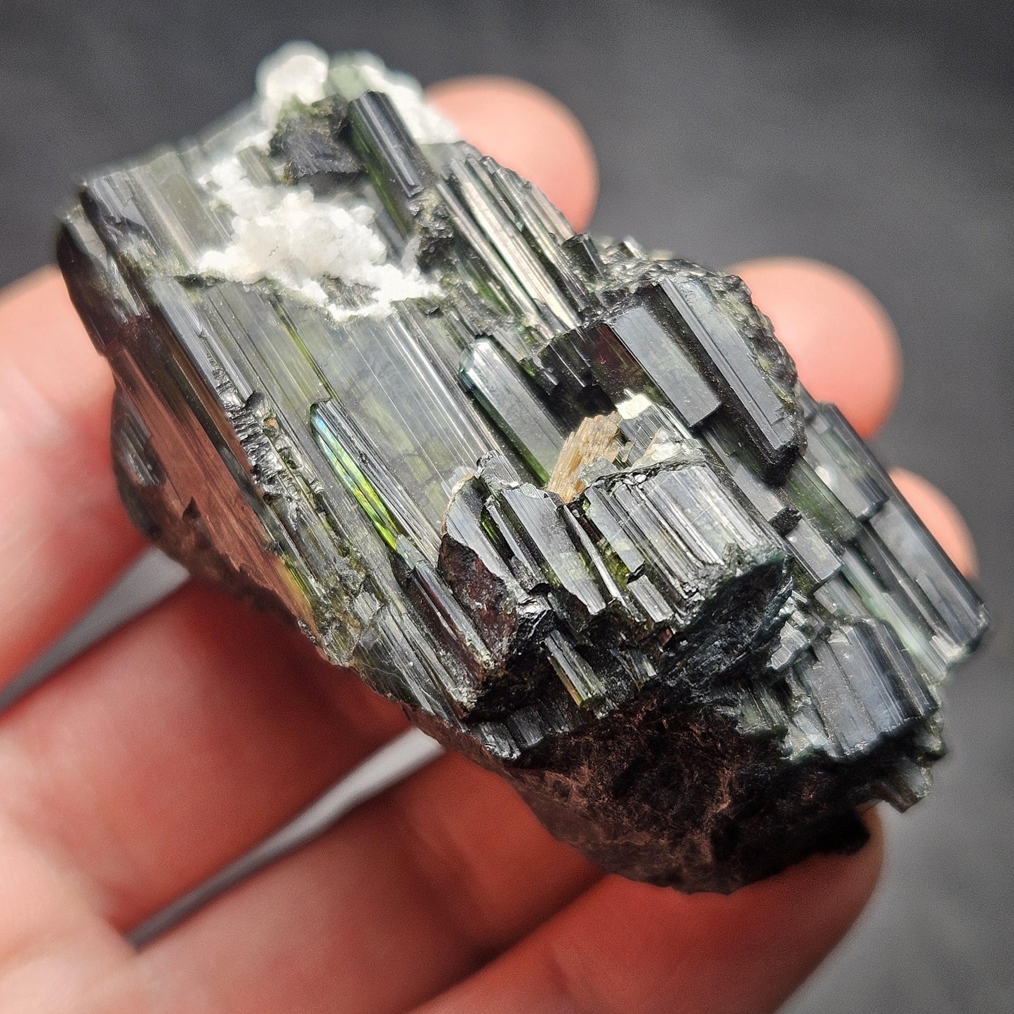 Green, Blue & Black Tourmaline Crystal 98g, Brazilian Tourmaline Specimen
