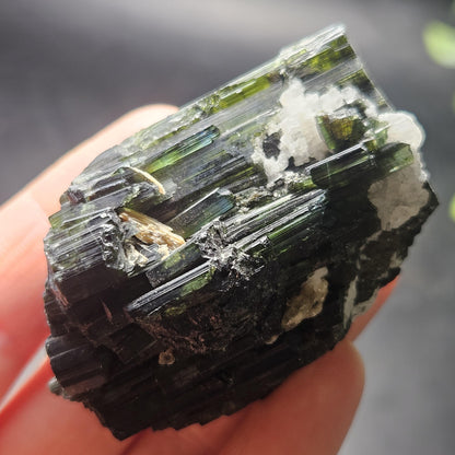 Green, Blue & Black Tourmaline Crystal 98g, Brazilian Tourmaline Specimen