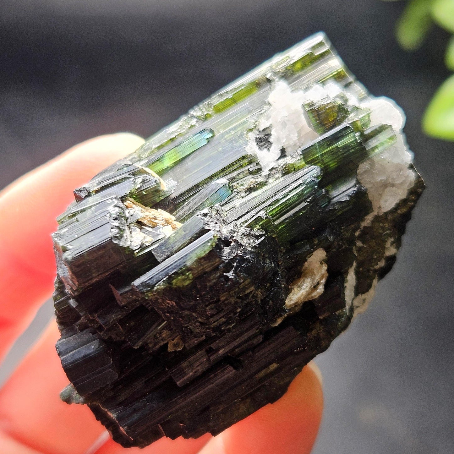 Green, Blue & Black Tourmaline Crystal 98g, Brazilian Tourmaline Specimen