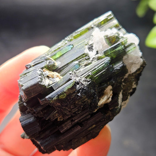Green, Blue & Black Tourmaline Crystal 98g, Brazilian Tourmaline Specimen