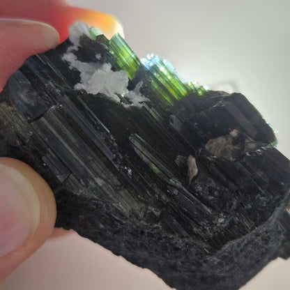 Green, Blue & Black Tourmaline Crystal 98g, Brazilian Tourmaline Specimen