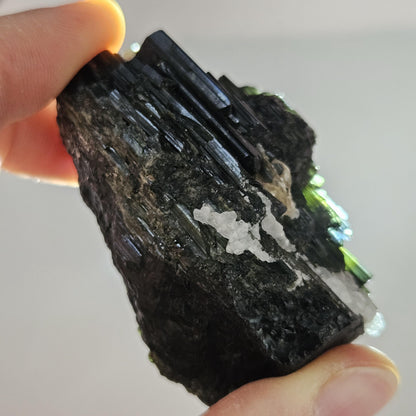 Green, Blue & Black Tourmaline Crystal 98g, Brazilian Tourmaline Specimen