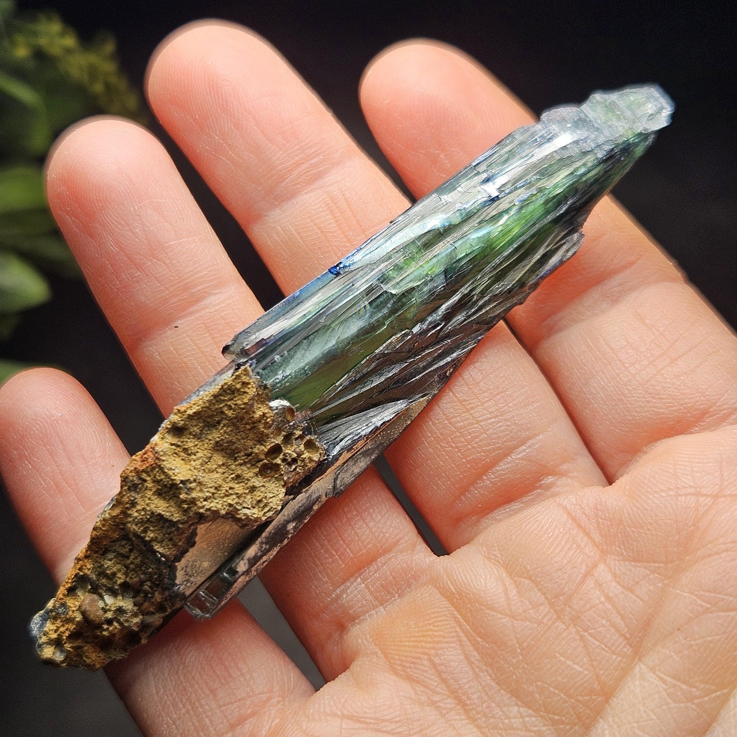 Vivianite Crystal Specimen 18.08g, Terminated Vivianite Crystal, Raw Blue
