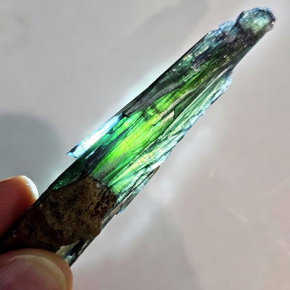 Vivianite Crystal Specimen 18.08g, Terminated Vivianite Crystal, Raw Blue