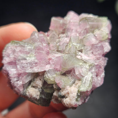 Watermelon Tourmaline Crystal Cluster 41.96g