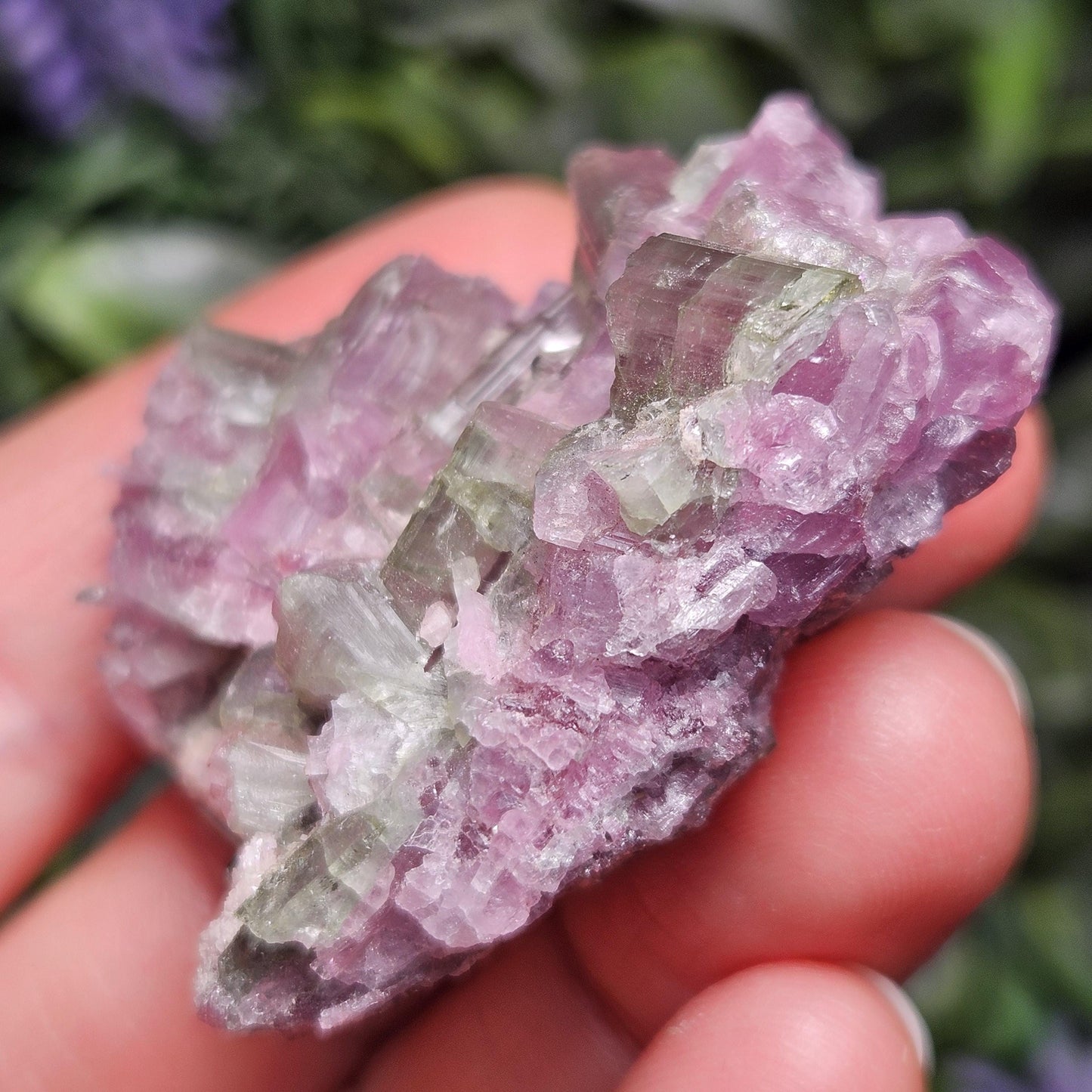 Watermelon Tourmaline Crystal Cluster 41.96g