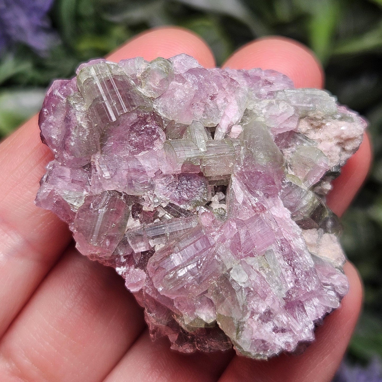 Watermelon Tourmaline Crystal Cluster 41.96g