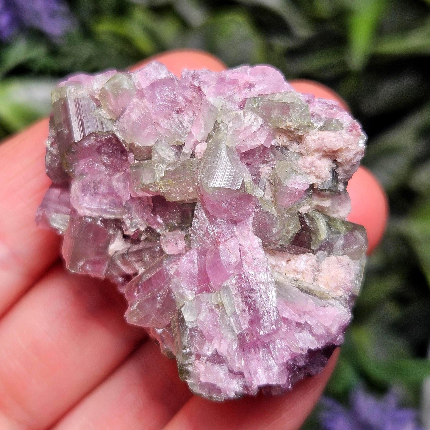 Watermelon Tourmaline Crystal Cluster 41.96g