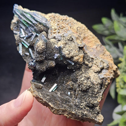 Vivianite Crystal Cluster 212g, Vivianite Specimen, Raw Blue