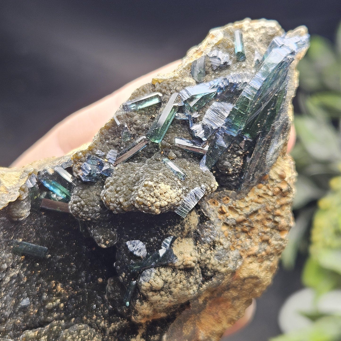 Vivianite Crystal Cluster 212g, Vivianite Specimen, Raw Blue