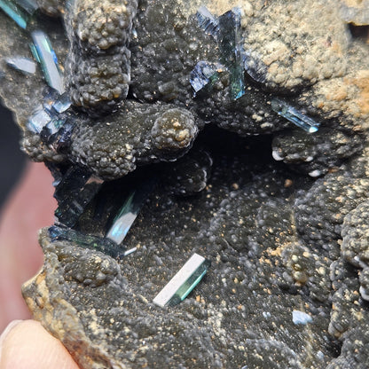 Vivianite Crystal Cluster 212g, Vivianite Specimen, Raw Blue
