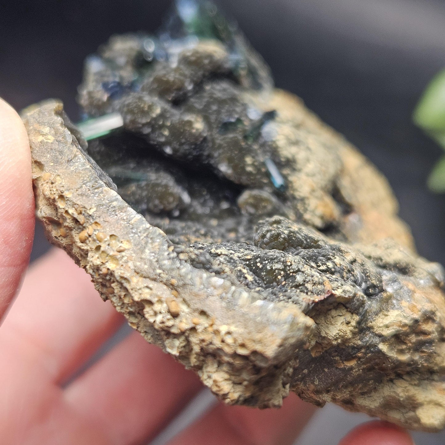 Vivianite Crystal Cluster 212g, Vivianite Specimen, Raw Blue