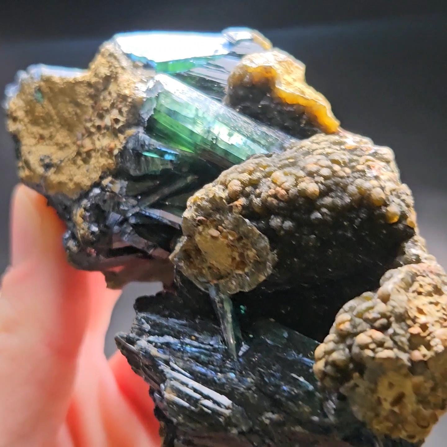 Vivianite Crystal Cluster 140g, Vivianite Specimen, Raw Blue