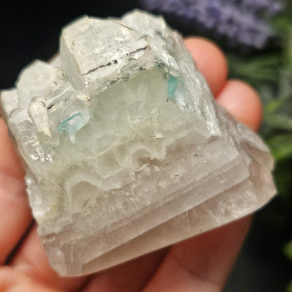 Ajoite Phantom in Quartz Crystal Specimen 84g, Polished Ajoite Crystal