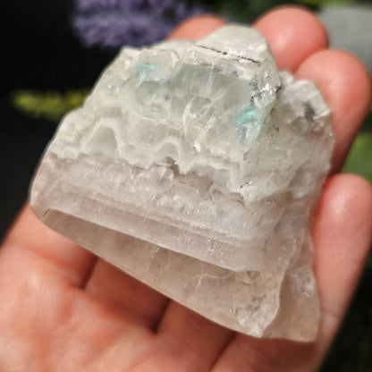 Ajoite Phantom in Quartz Crystal Specimen 84g, Polished Ajoite Crystal