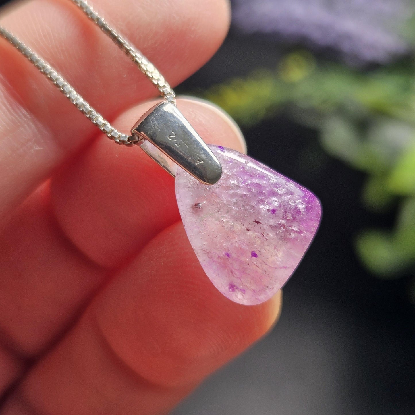 Gel Sugilite Pendant, Sugilite Crystal Necklace