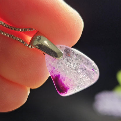 Gel Sugilite Pendant, Sugilite Crystal Necklace