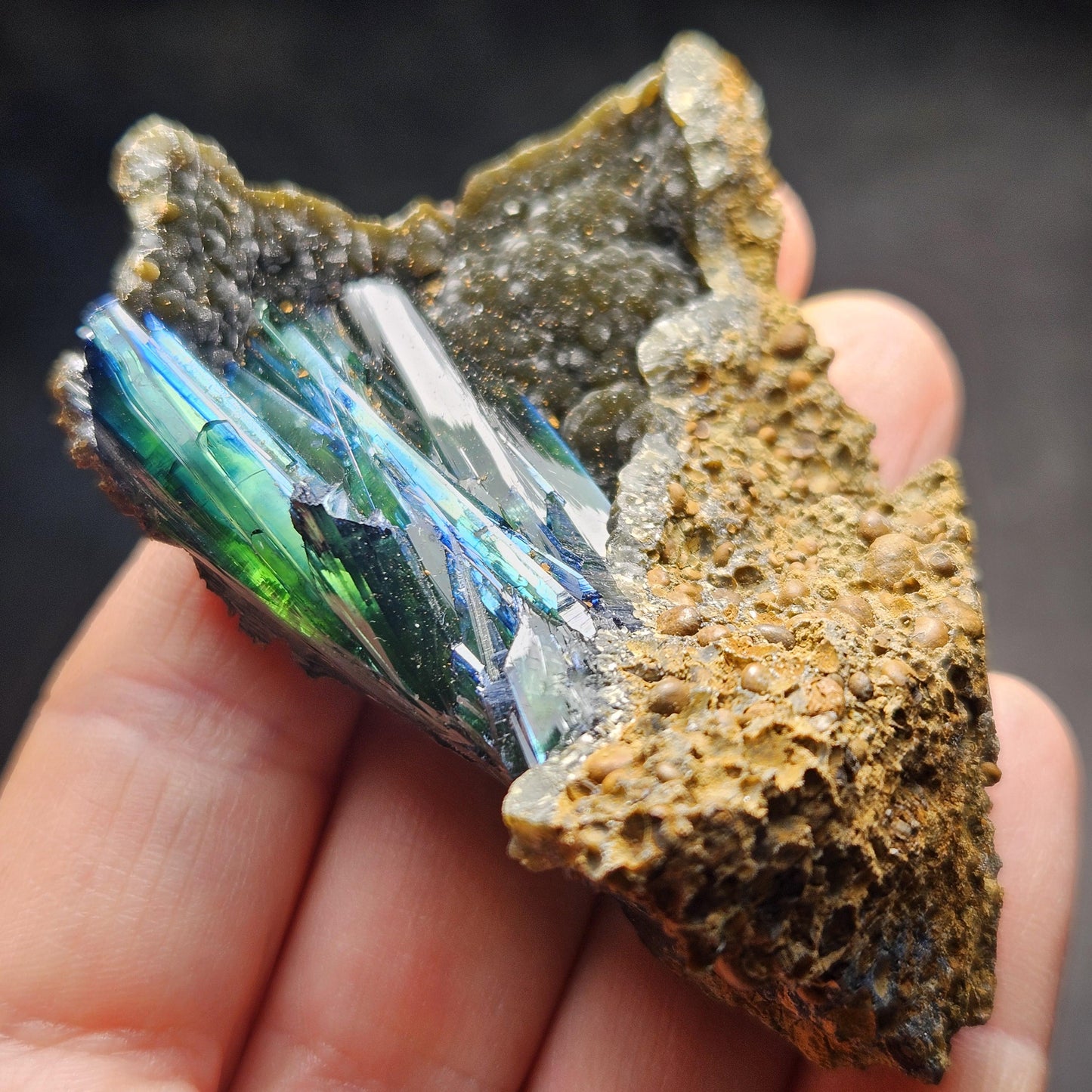 Vivianite Crystal Cluster 57.87g, Vivianite Specimen, Raw Blue