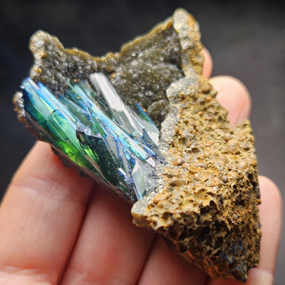 Vivianite Crystal Cluster 57.87g, Vivianite Specimen, Raw Blue