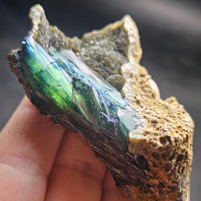 Vivianite Crystal Cluster 57.87g, Vivianite Specimen, Raw Blue