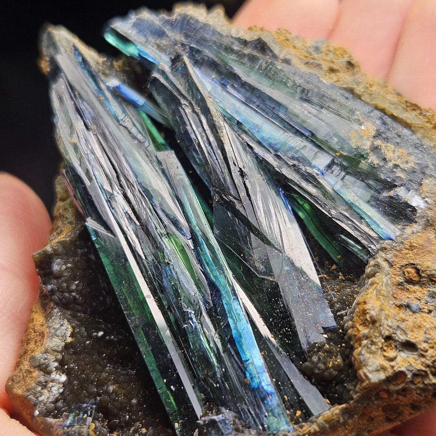 Vivianite Crystal Cluster 131.82g, Vivianite Specimen, Raw Blue